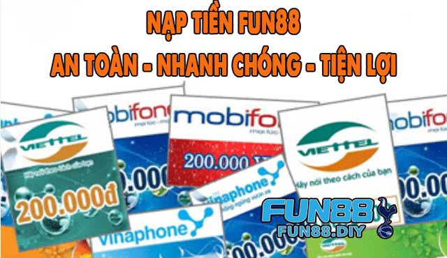 Nạp tiền Fun88 bằng thẻ cào điện thoại